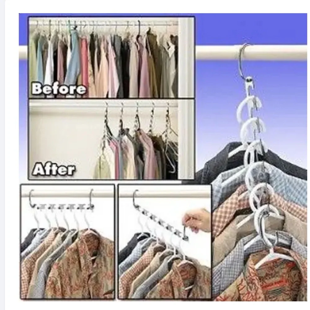 Wonder Hanger Closet Organizer 8 Pack As Seen on TV For Clothes/Purses/Belts - Picture 3 of 9